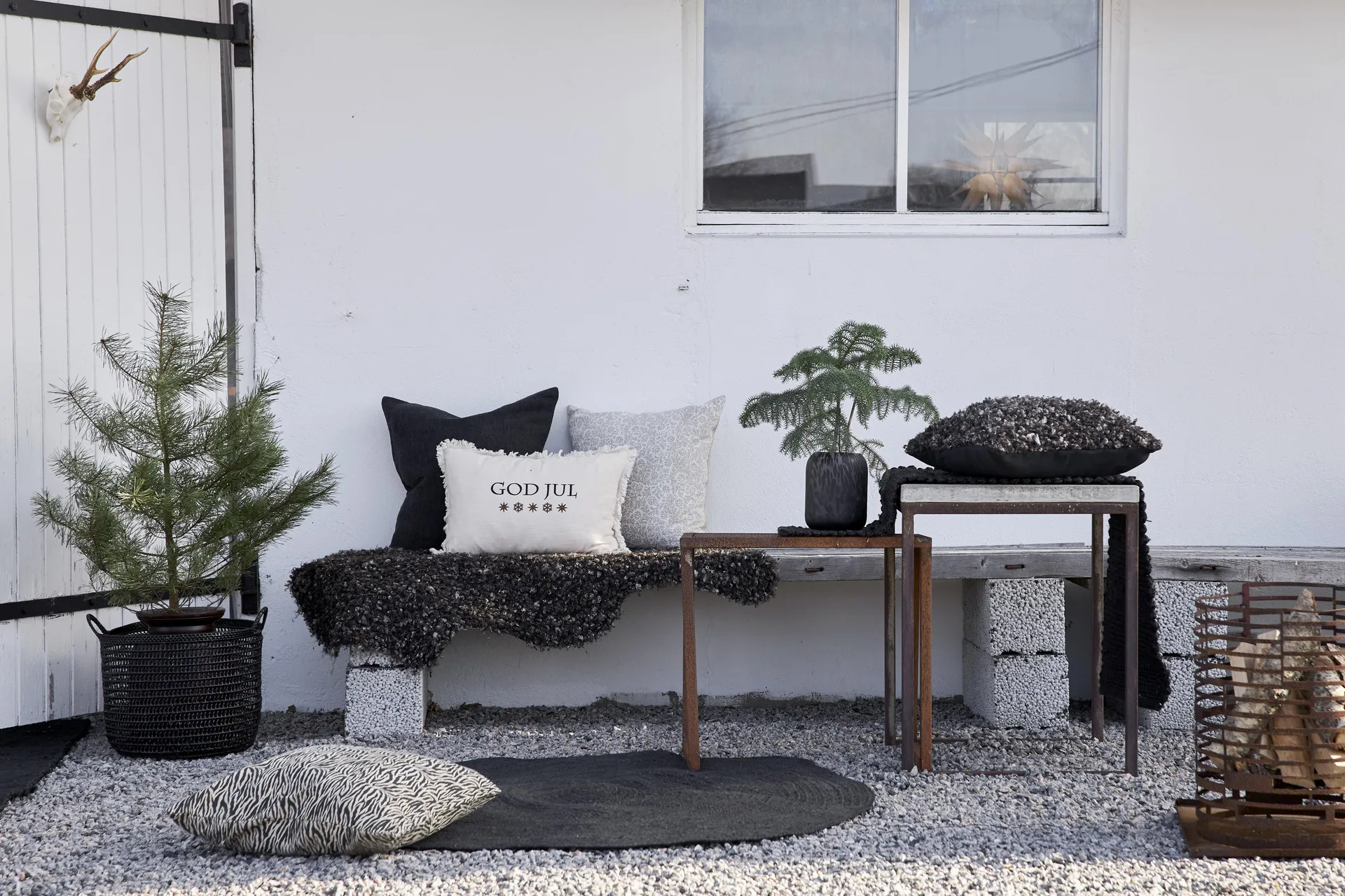 Merida løper 40x140 cm, svart Boel & Jan