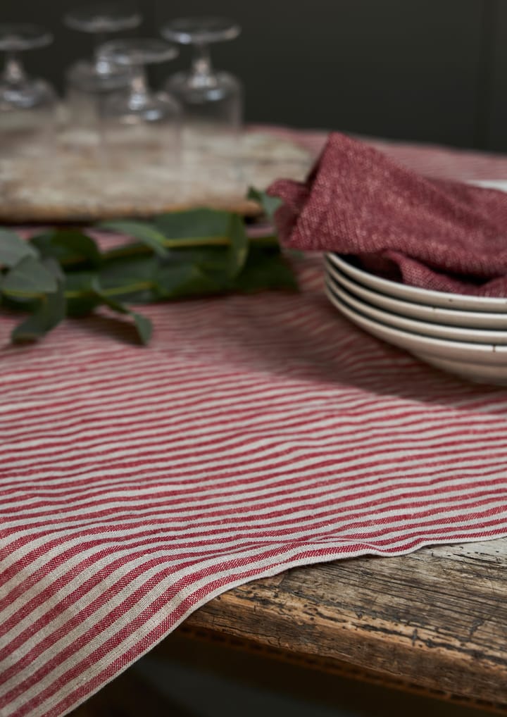 Rough Linen Stripe duk 85 x 85 cm, Rød Boel & Jan