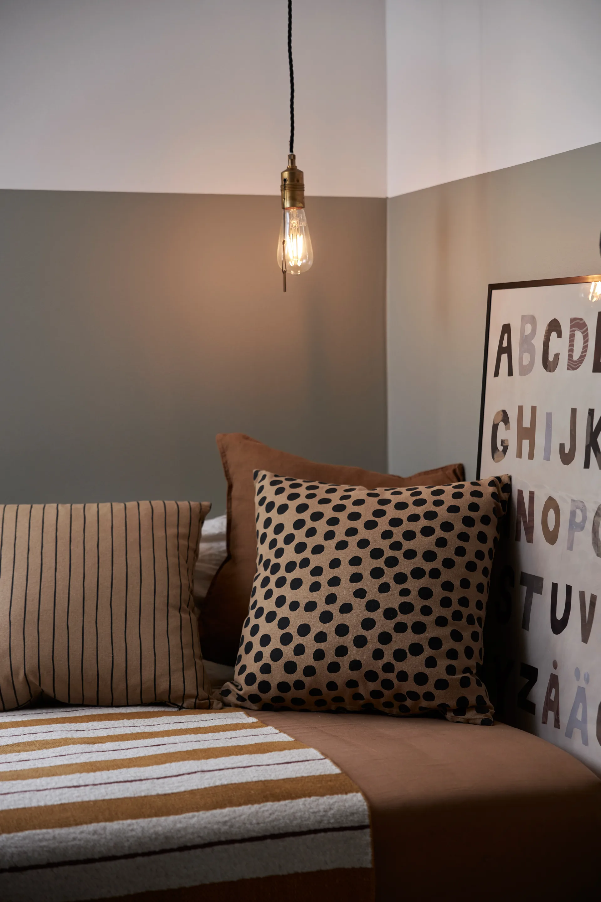 Sabina putetrekk 45 x 45 cm, Lysebrun Boel & Jan