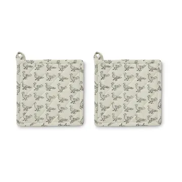 Stina gryteklut 20x20 cm 2-pack - Beige - Boel & Jan