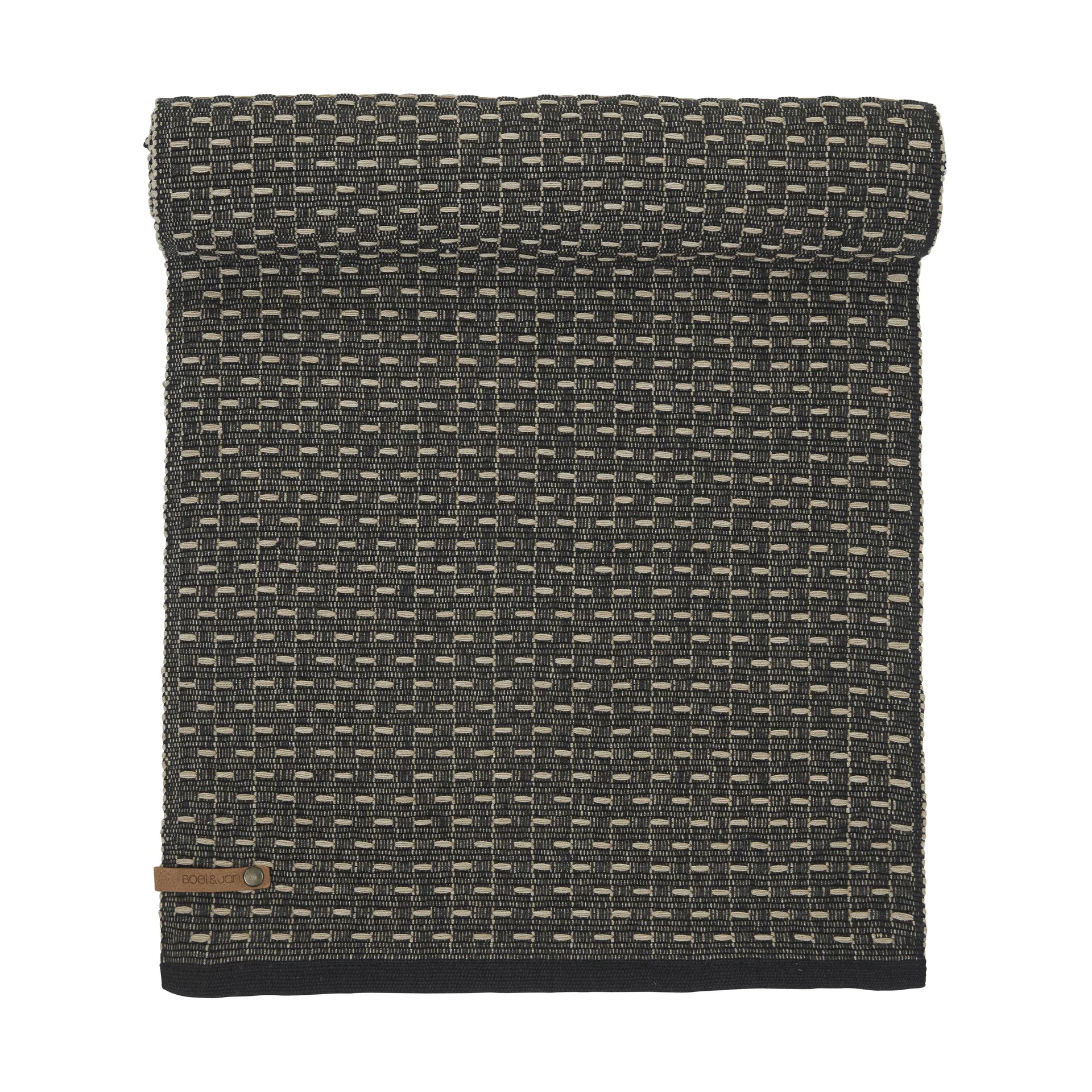 Theun løper 35 x 120 cm, Sort-natur Boel & Jan