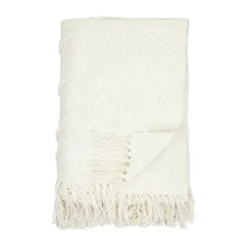 Tovhult bomullspledd 130 x 170 cm - Off-white - Boel & Jan
