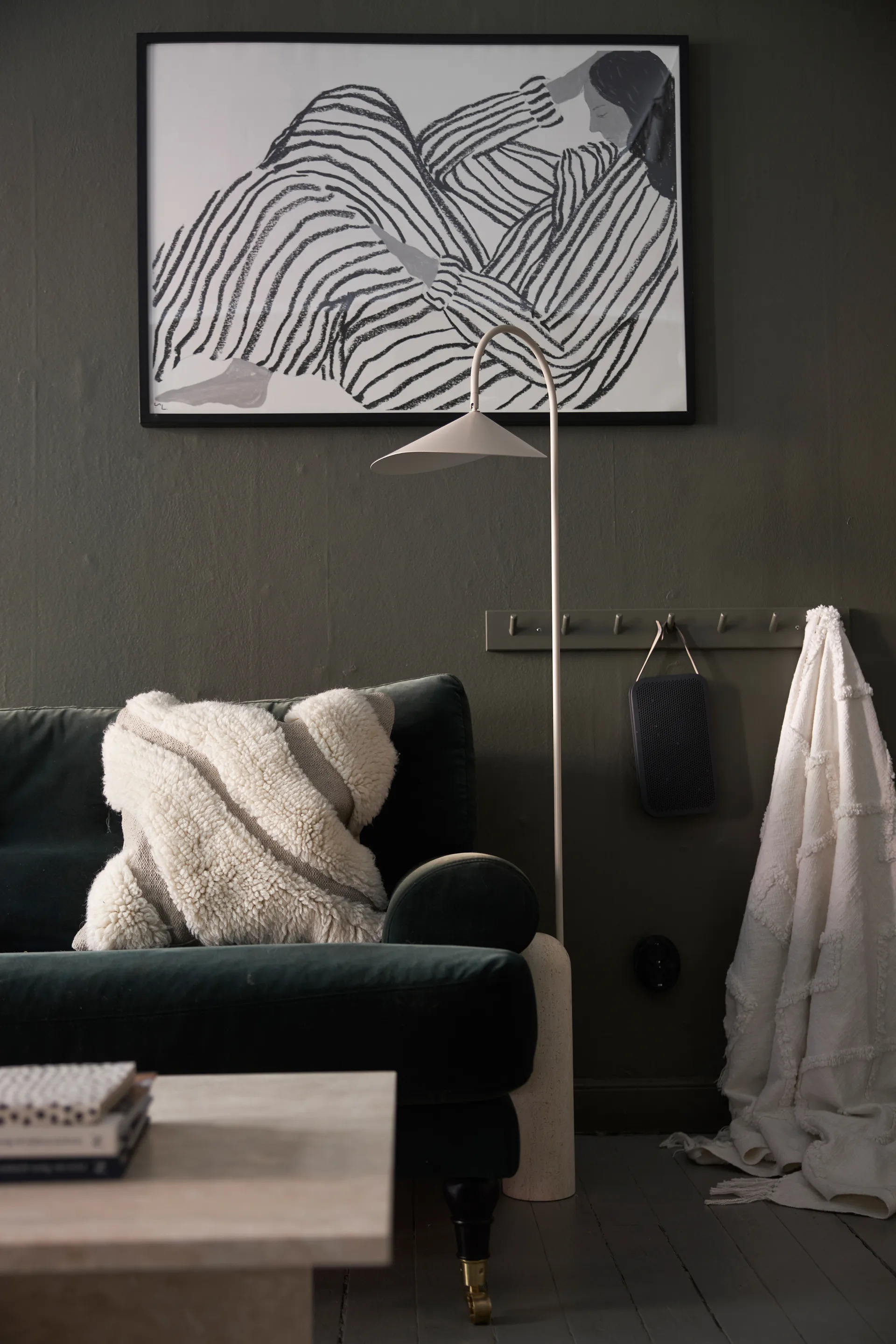 Tovhult bomullspledd 130 x 170 cm, Off-white Boel & Jan