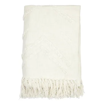 Tovhult bomullspledd 130 x 170 cm - Off-white - Boel & Jan