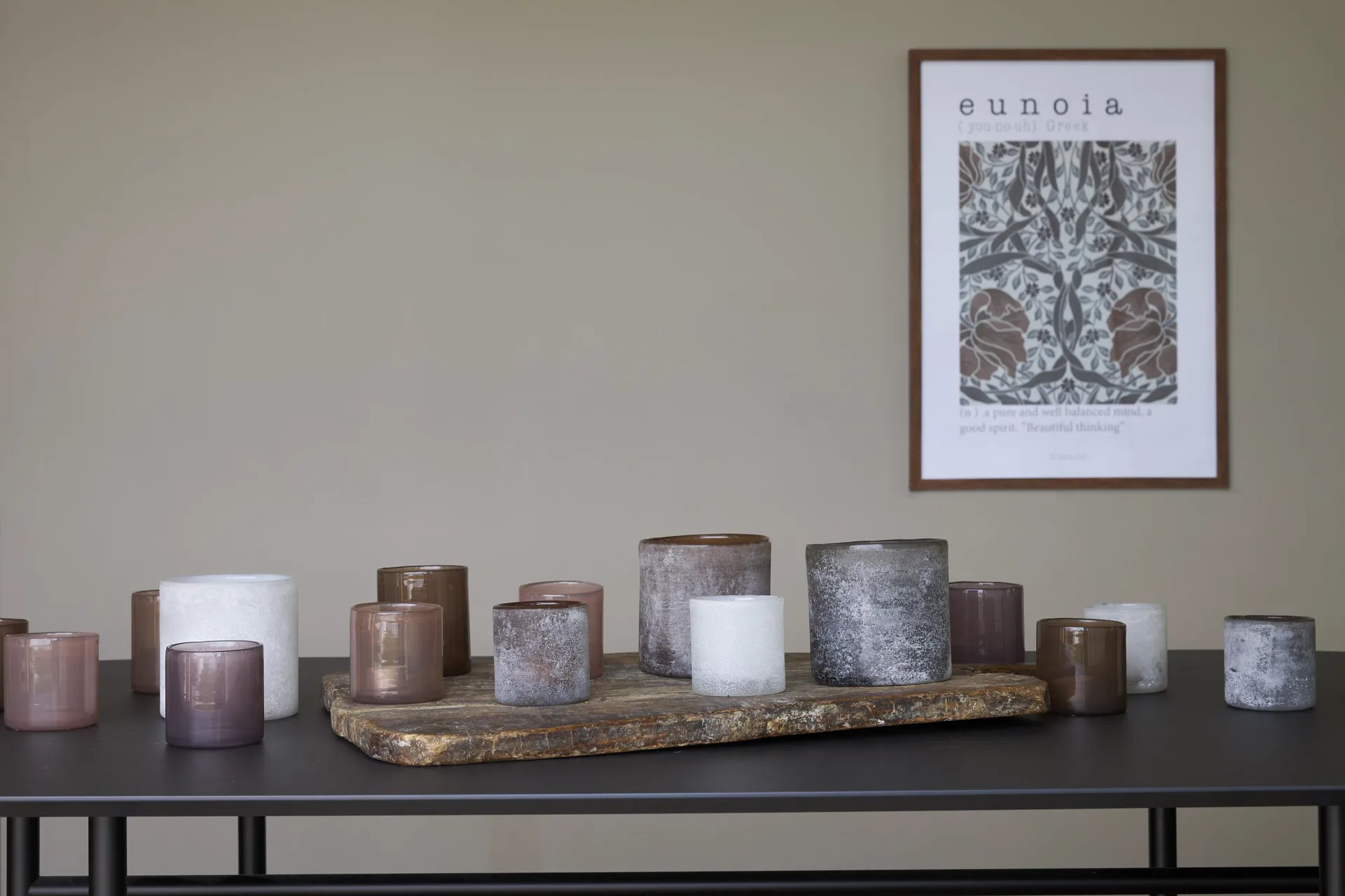 Visby telysholder 8,5x10 cm, Beige Boel & Jan