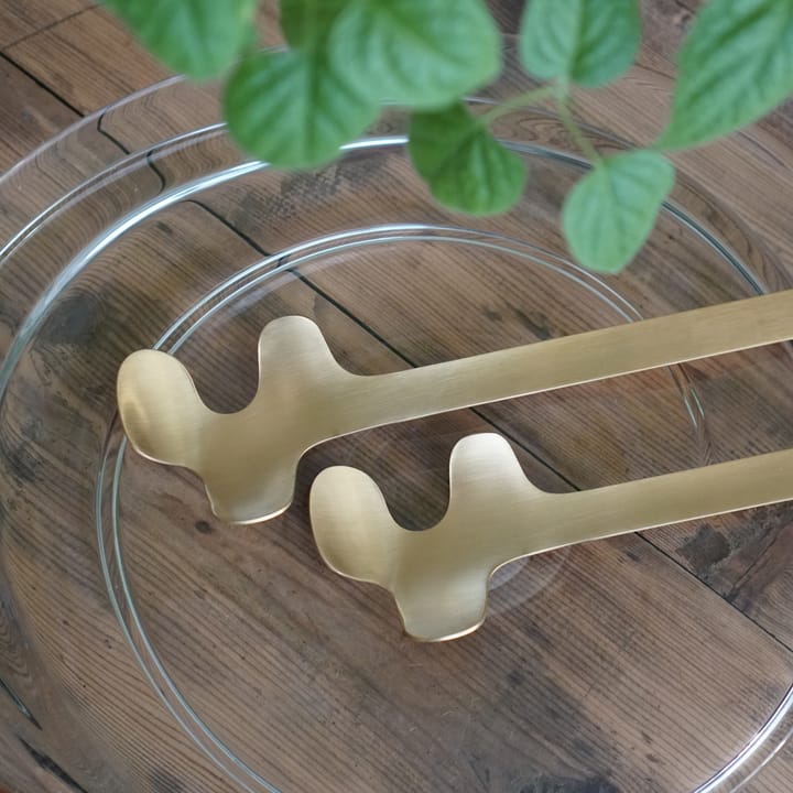 Leaf salatbestikk - Brushed Gold - Born In Sweden