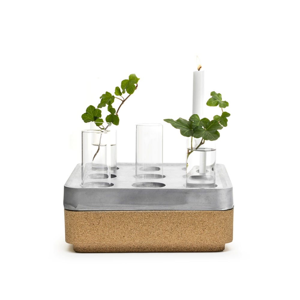 Born In Sweden Stumpastaken Small gavesett Aluminium, korkskål natur, 4-pakning vaser, tannpirkere