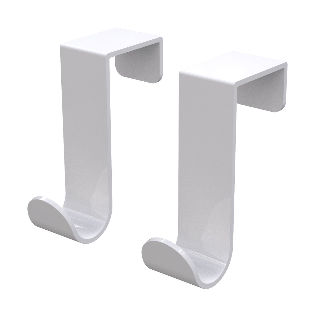 Bosign enkel J-krok 2-pakk Hvit | Skandinavisk Design | Knagger & Knotter | Hvit