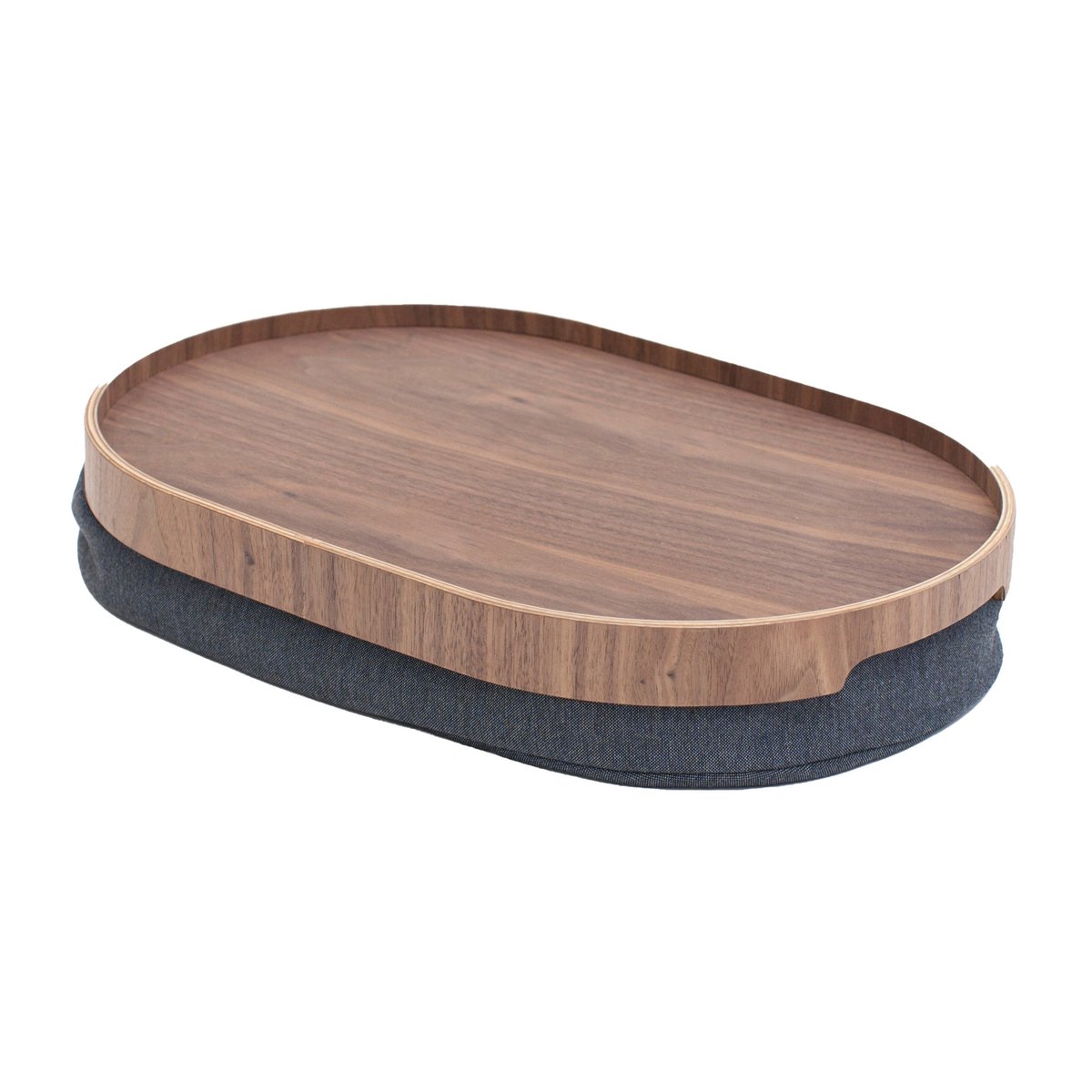 Bosign - Curveline knebrett anti-slip 39x26 cm valnøtt/grå