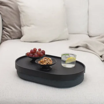 CurveLine™ anti-slip knebrett 39x26 cm - Svart piletre-grå - Bosign