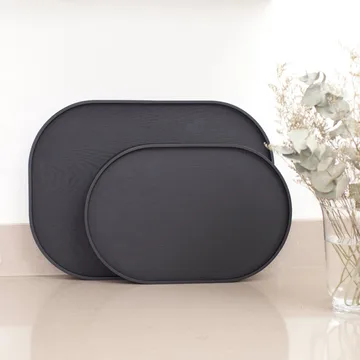 CurveLine™ Serveringsbrett anti-slip 47x34 cm - Svart piltre - Bosign