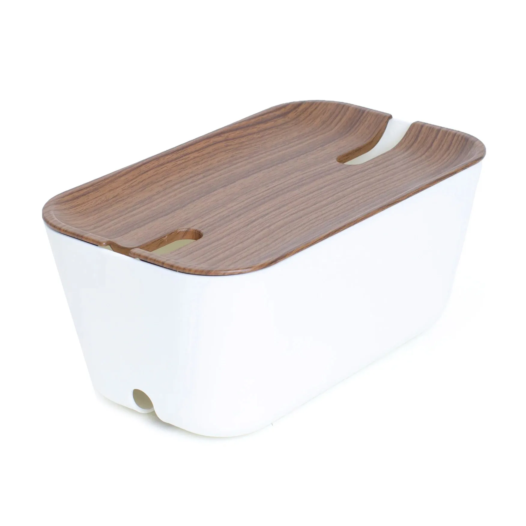 Kabelordner M, mørkebrunt tretrykk Bosign