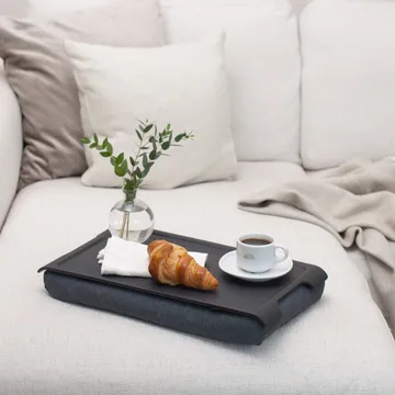 Knebrett Laptray anti-slip 43x23 cm - Svart piltre-grå - Bosign