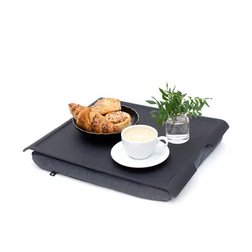 Knebrett Laptray anti-slip 46x38 cm - Svart piletre-grå - Bosign