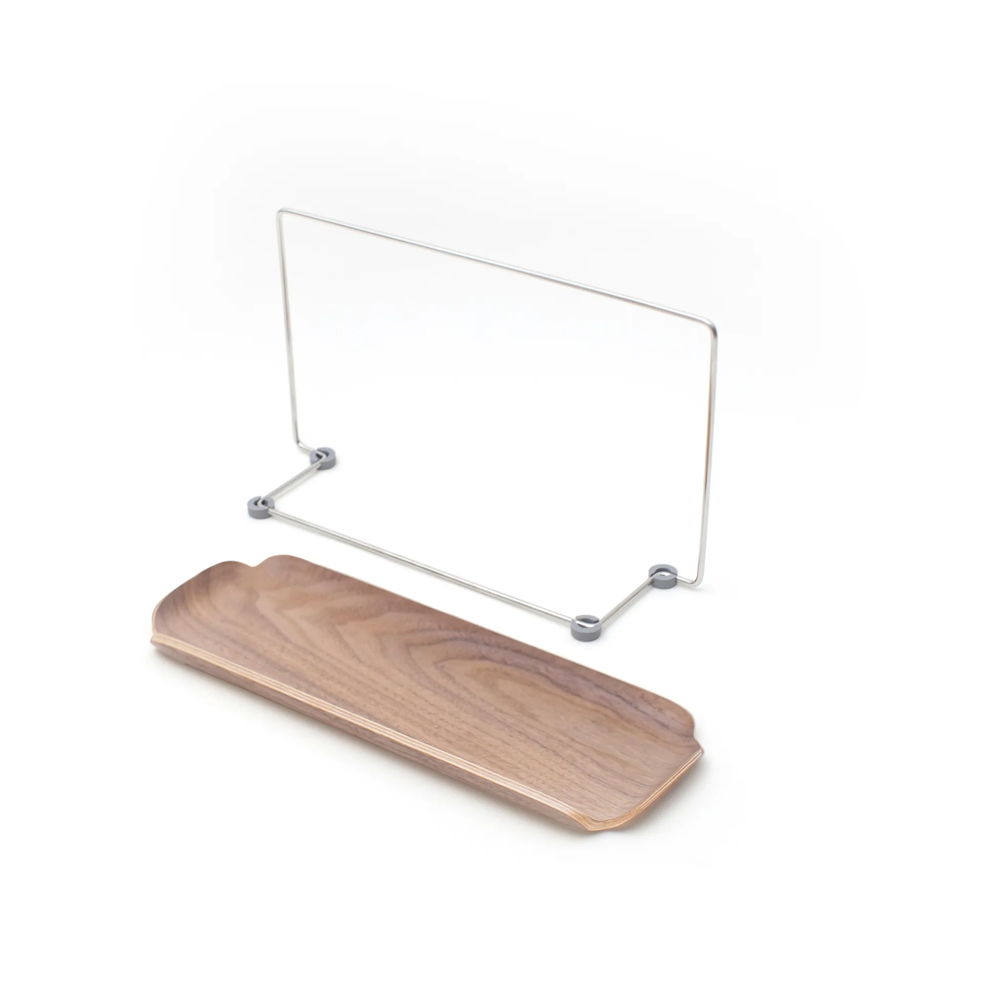 LEAF oppvaskstativ med klutholder, Valnøtt-rustfritt stål Bosign