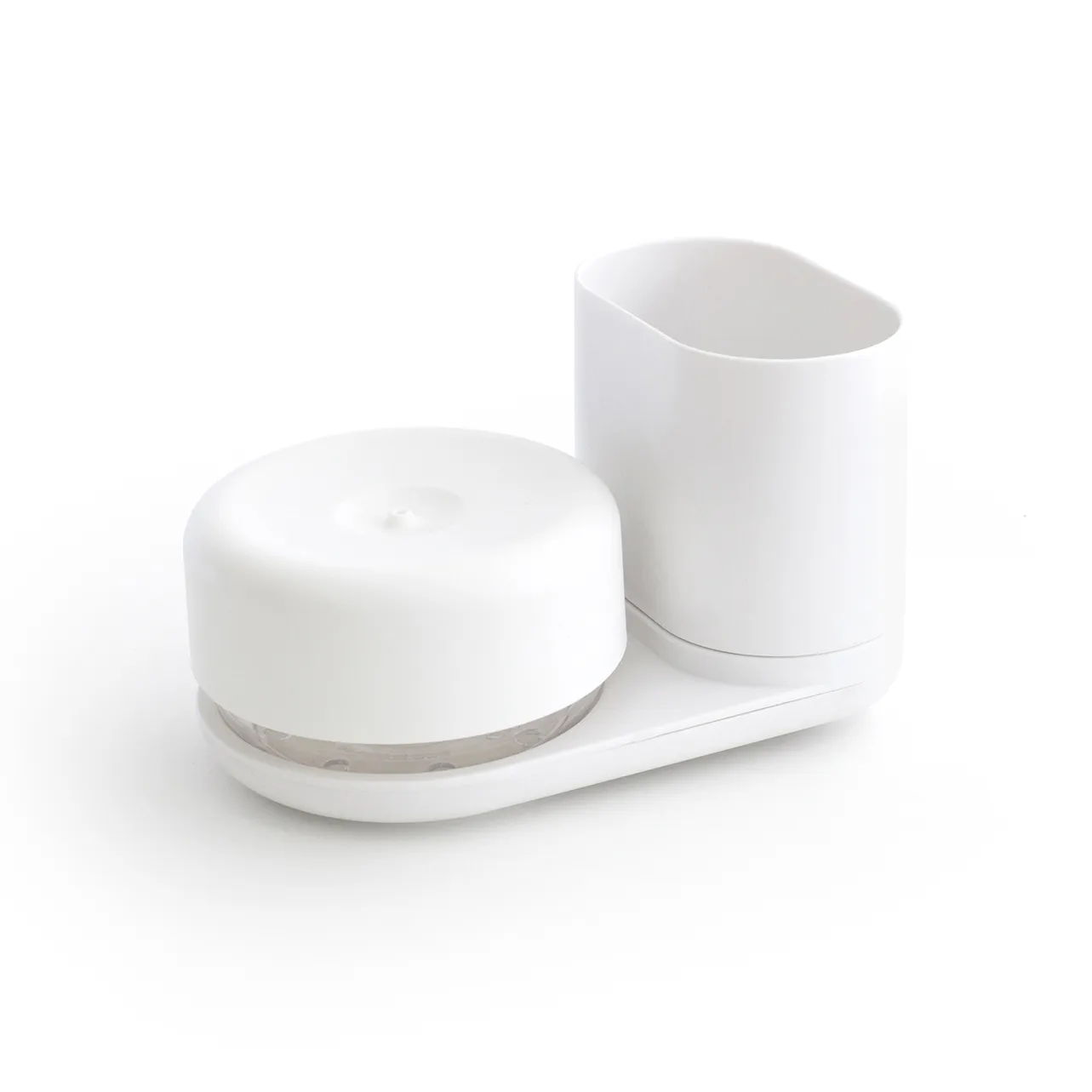 Såpedispender med oppbevaringsstativ, Hvit Bosign