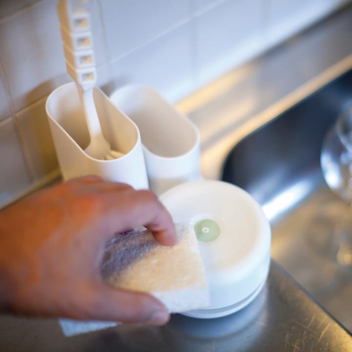 Såpedispenser med oppbevaringsstativ large, Hvit Bosign
