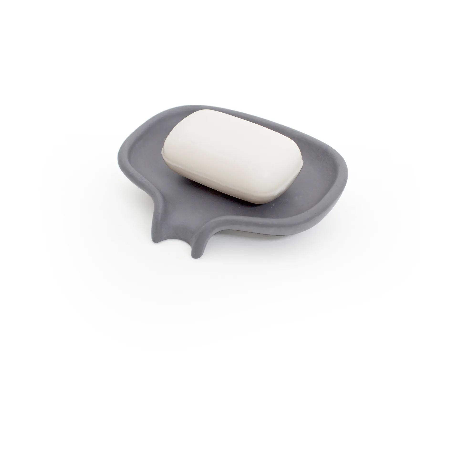 Soap Saver Flow såpefat med dreneringsrør betong, Grå Bosign