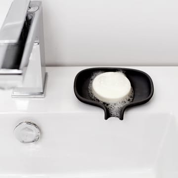 Soap Saver Flow såpefat med dreneringsrør small - Svart - Bosign