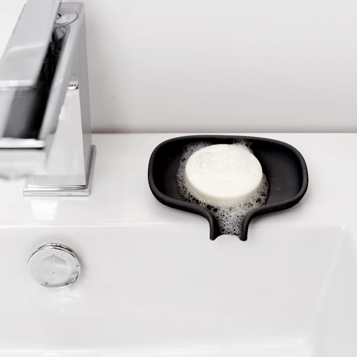 Soap Saver Flow såpefat med dreneringsrør small, Svart Bosign