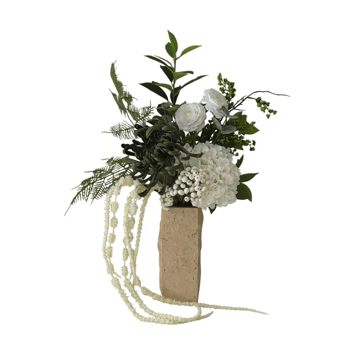 Green veil kunstig bukett - Ranunkel, hortensia, amarant, 85 cm - Botané