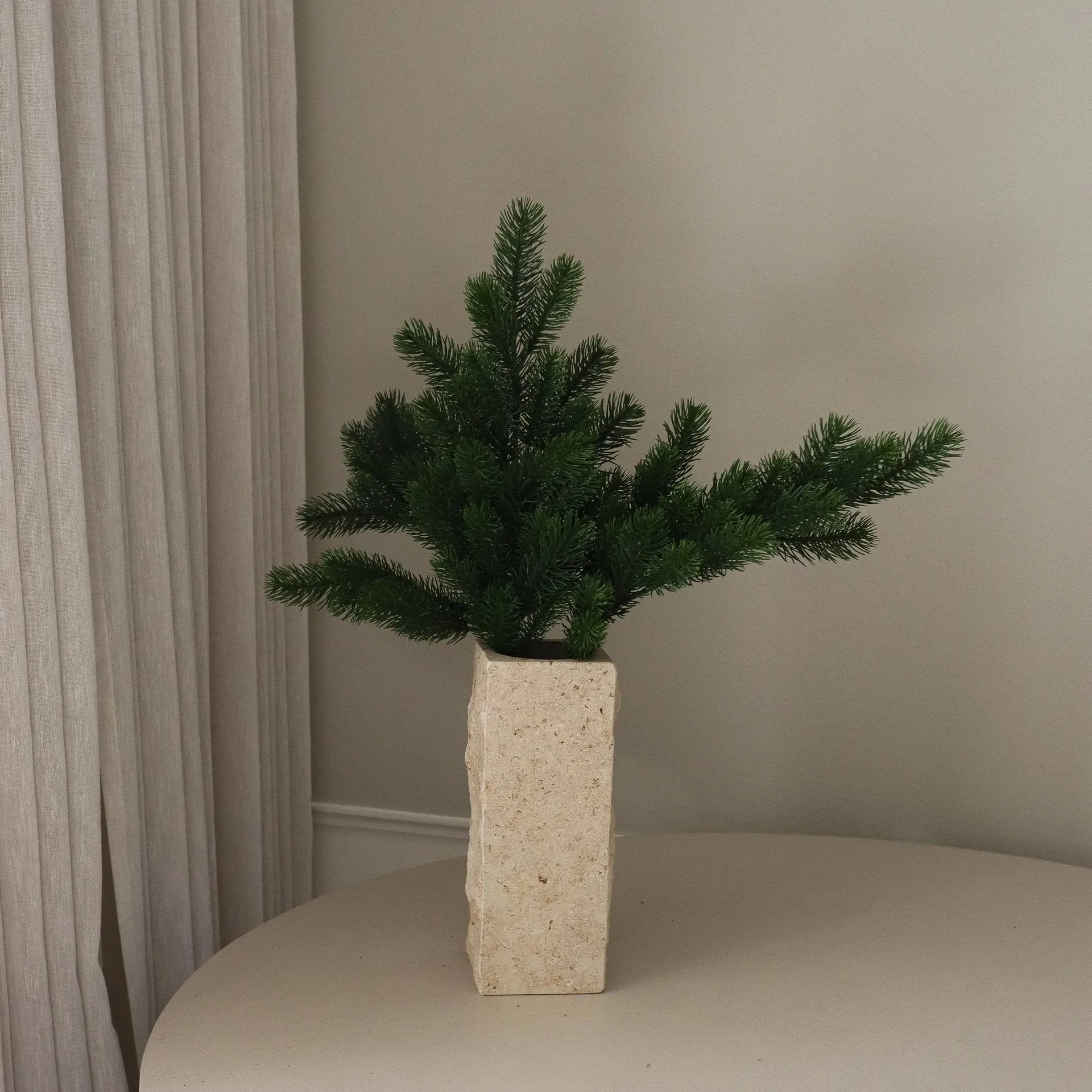 Gren av tall kunstig plante, Grønn, 65 cm Botané