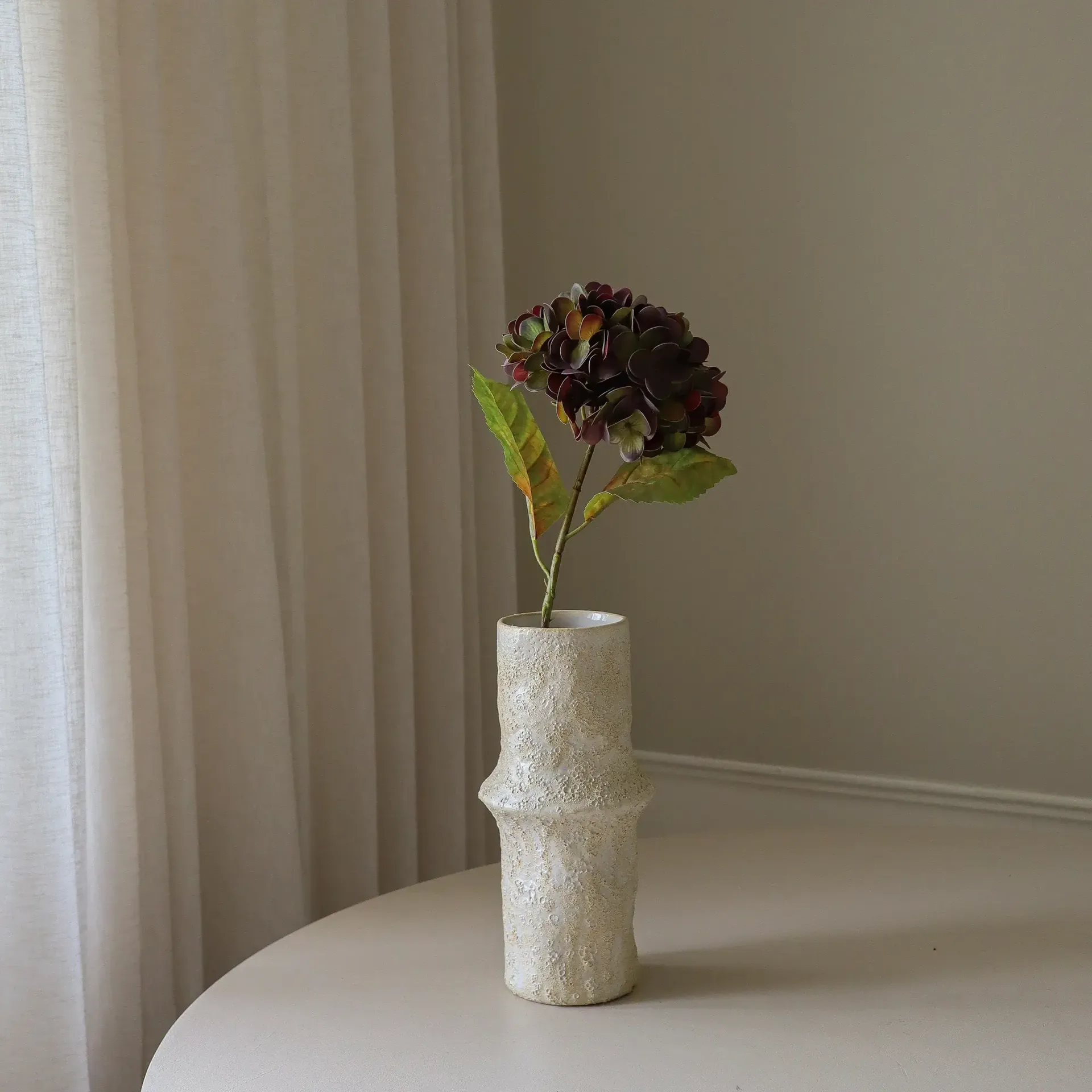 Hortensia kunstig blomst, Dempet lilla, 60 cm, 1 stk Botané