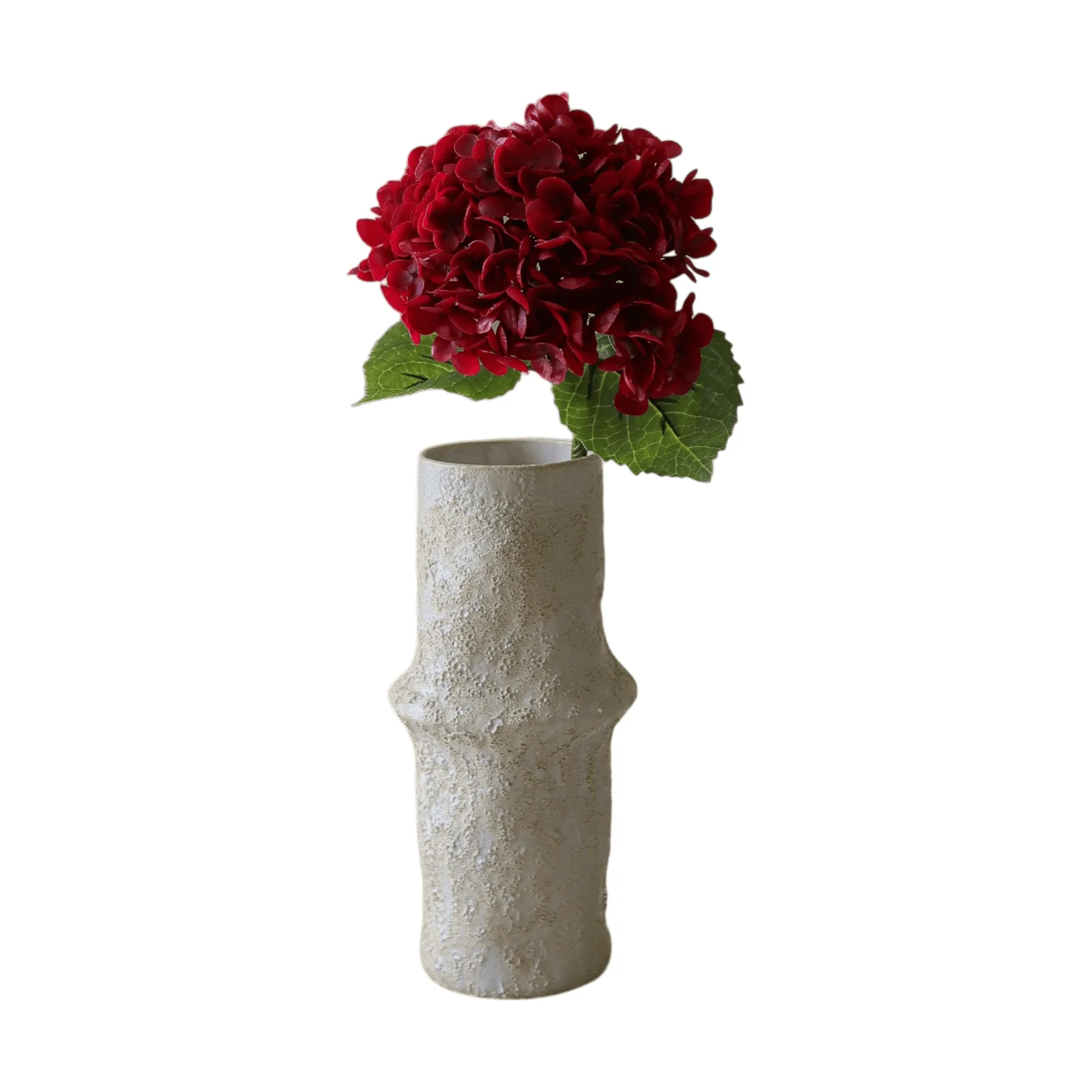 Hortensia kunstig blomst, Rød, 51 cm, 1 stk Botané