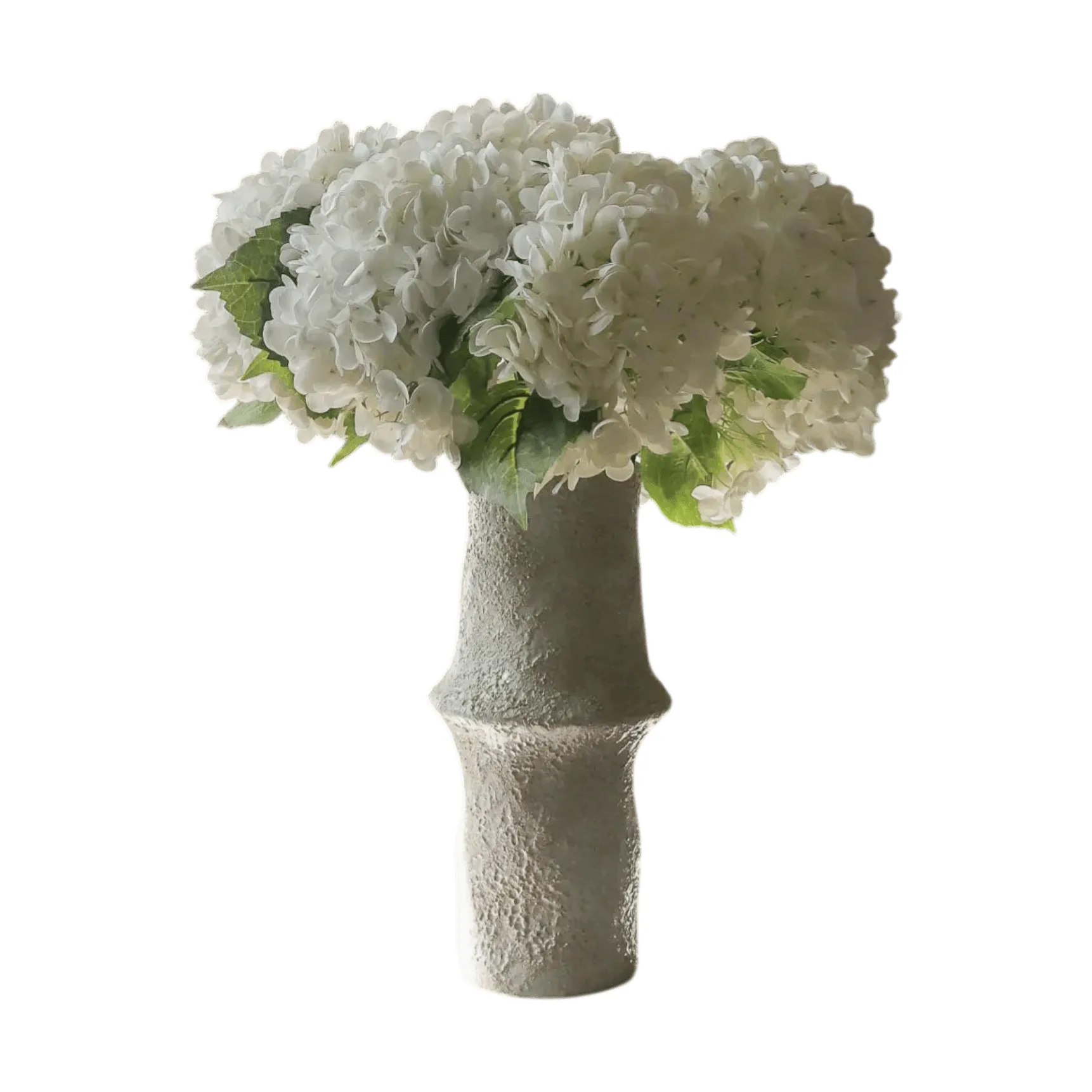 Hortensia kunstig bukett, Hvit, 7 stk Botané