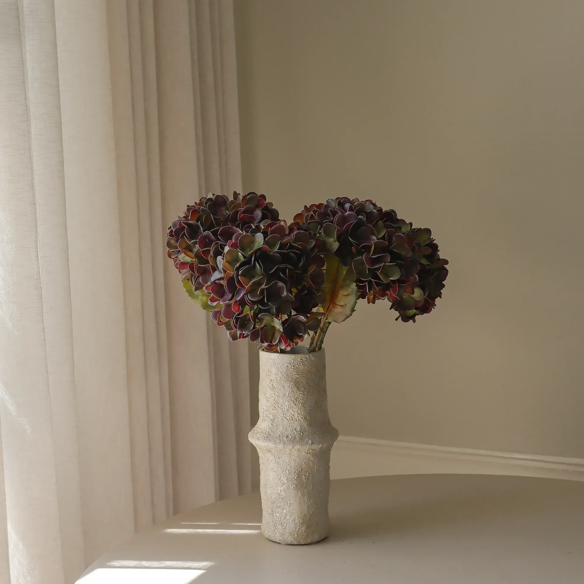 Hortensia kunstig bukett, Muted purple, 60 cm, 6 stk Botané