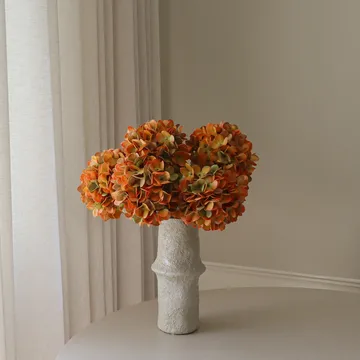 Hortensia kunstig bukett - Orange, 60 cm, 6 stk - Botané