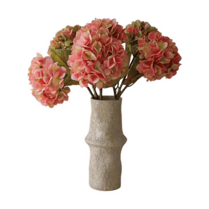 Hortensia kunstig bukett - Soft pink, 60 cm, 5 stk - Botané