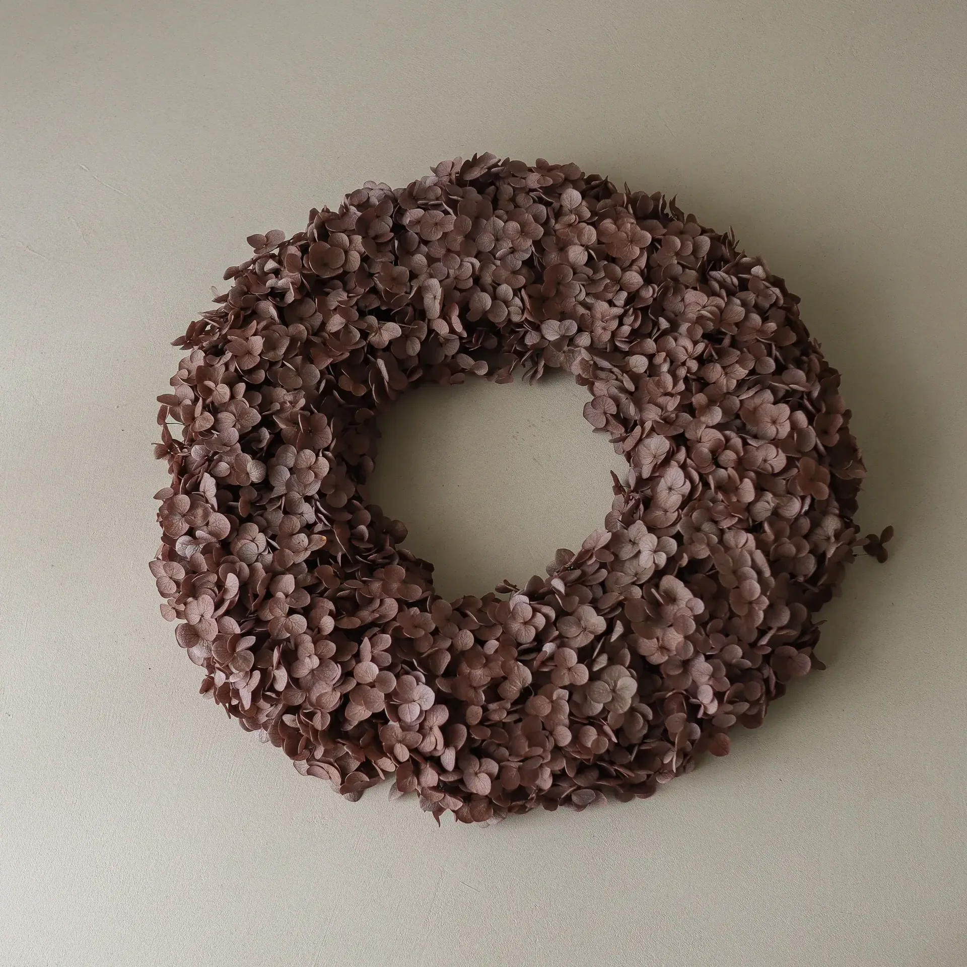 Hortensia Wreath blomsterkrans, Brown, 40 cm Botané