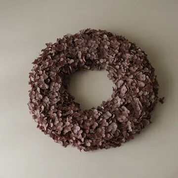 Hortensia Wreath blomsterkrans - Brown, 40 cm - Botané