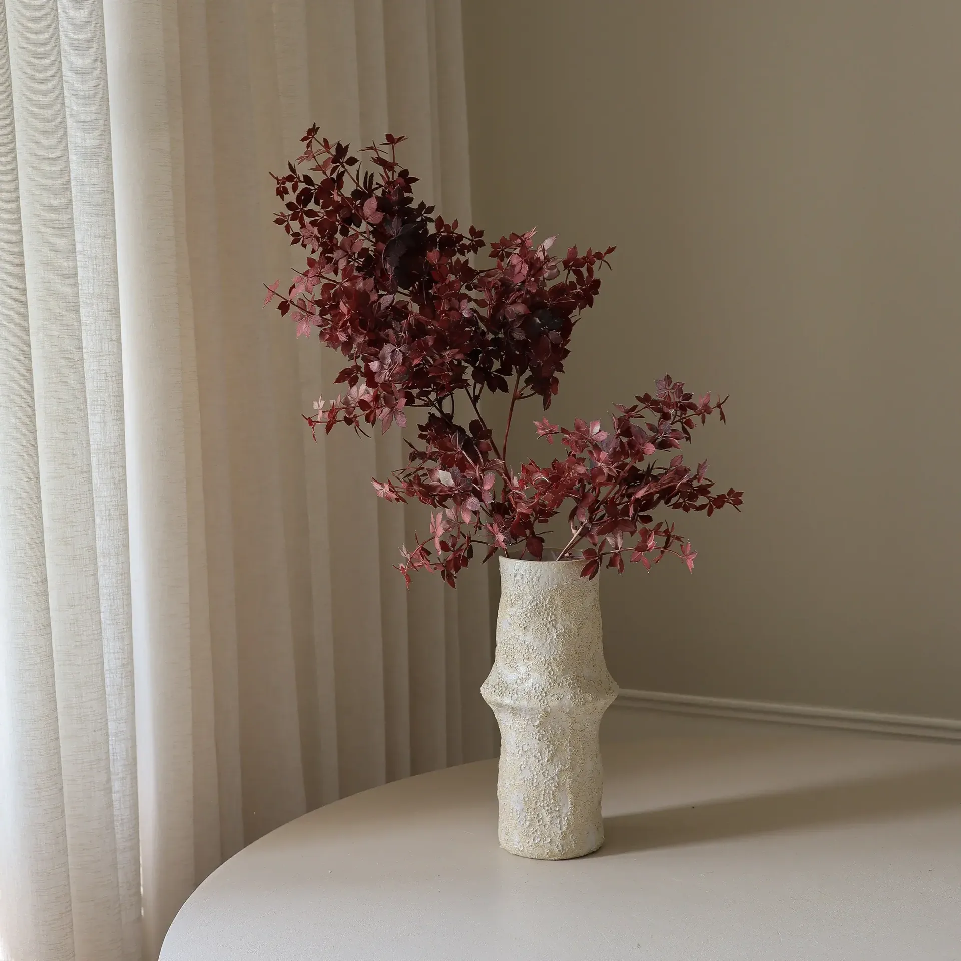 Maple Branch kunstig bukett, Burgundy, 107 cm, 1 stk Botané