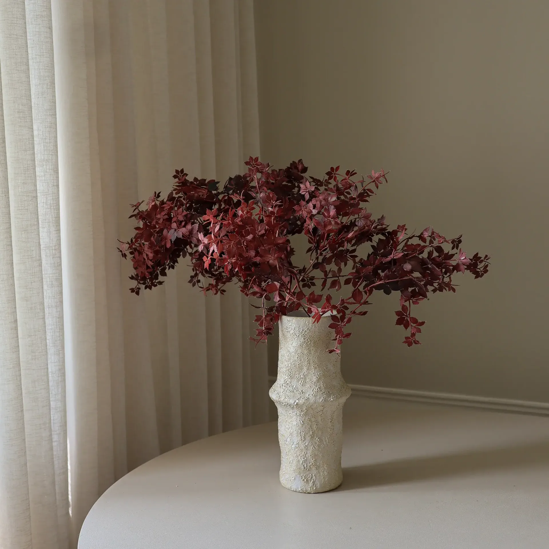 Maple Branch kunstig bukett, Burgundy, 107 cm, 1 stk Botané