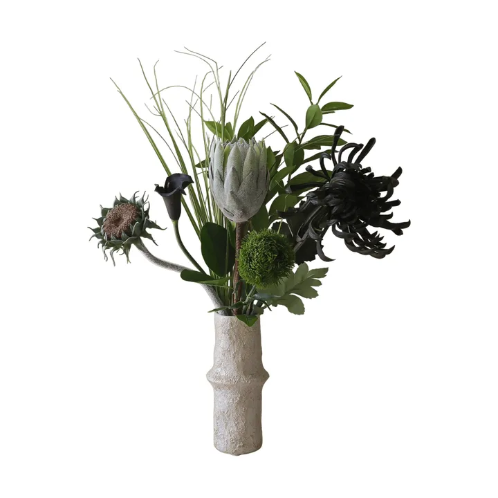 Midnight Wilderness kunstig bukett - Kongeprotea-krysantemum-kalla-nellik, 78 cm, 7 stk - Botané