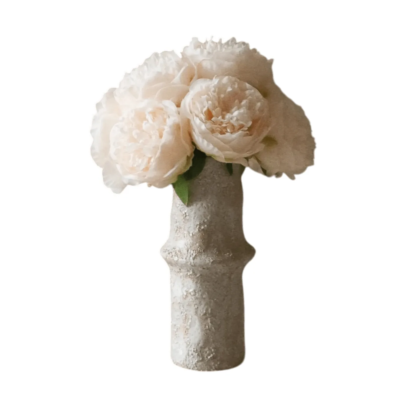 Peoner kunstig bukett, Mini, cream 10 stk Botané