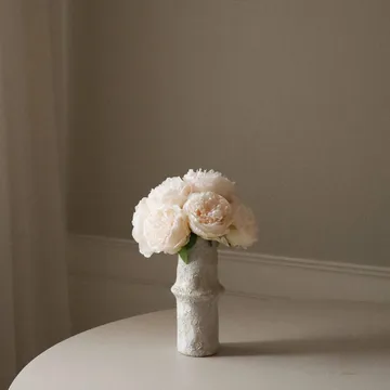 Peoner kunstig bukett - Mini, cream 10 stk - Botané