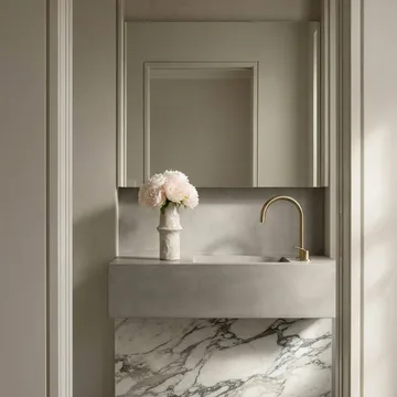 Peoner kunstig bukett - Mini, cream 10 stk - Botané