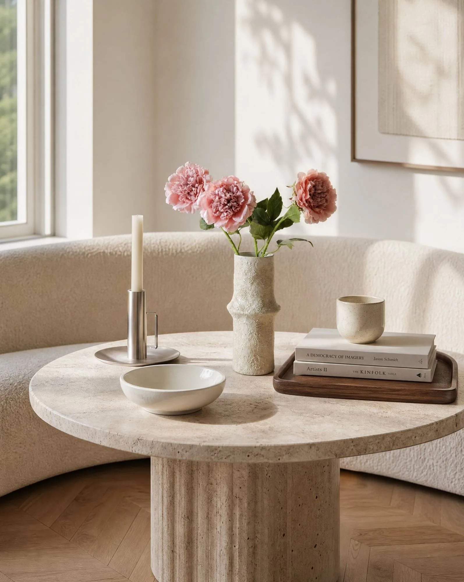 Pion kunstig blomst, Dusty pink, 56 cm, 1 stk Botané
