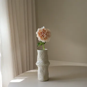 Pion kunstig blomst - Lyserosa, 56 cm, 1 stk - Botané