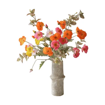 Poppy Spritz kunstig bukett - Valmue–eukalyptus 10 stk - Botané