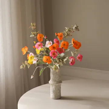 Poppy Spritz kunstig bukett - Valmue–eukalyptus 10 stk - Botané