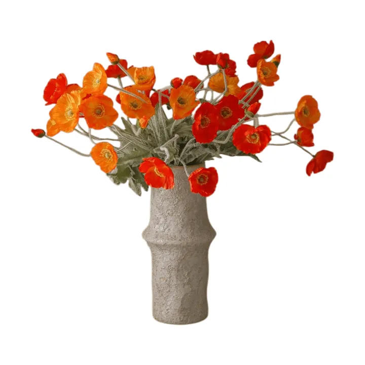 Poppy Sunset kunstig bukett - Valmue, 56 cm, 11 stk. - Botané
