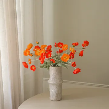 Poppy Sunset kunstig bukett - Valmue, 56 cm, 11 stk. - Botané