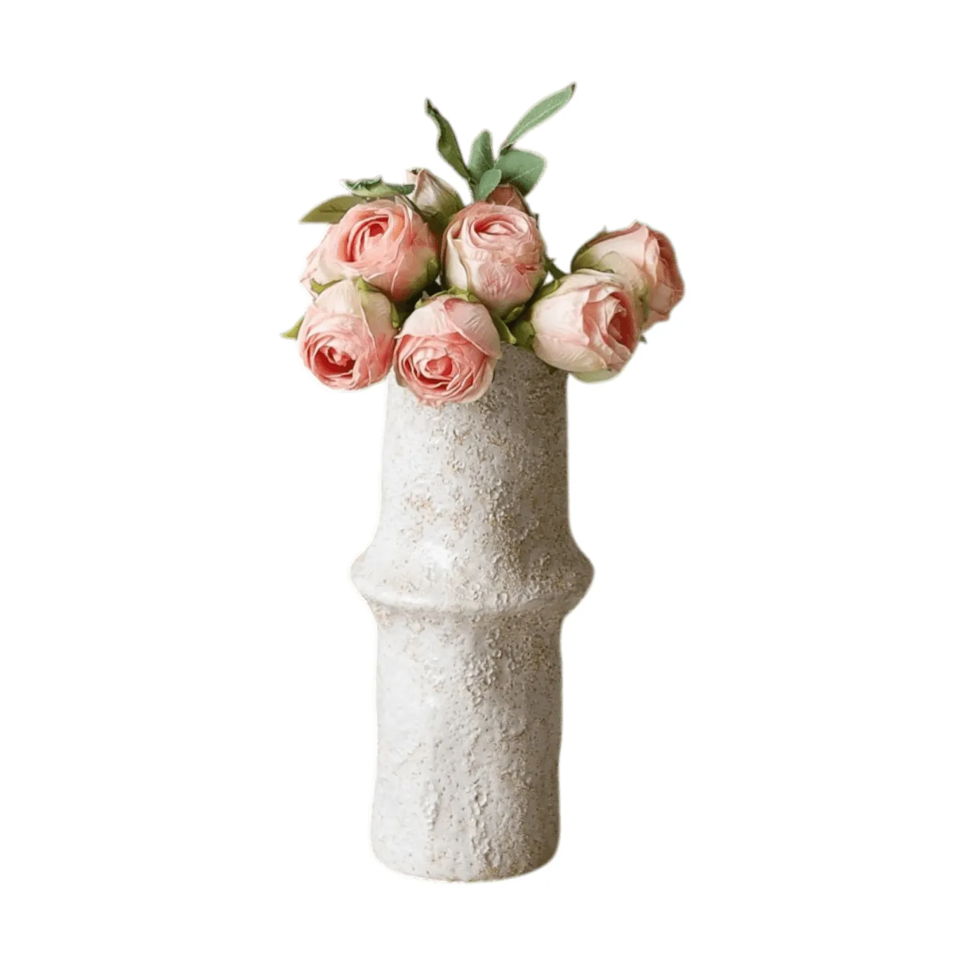 Roser kunstig bukett, Mini, lyserosa 10 stk Botané