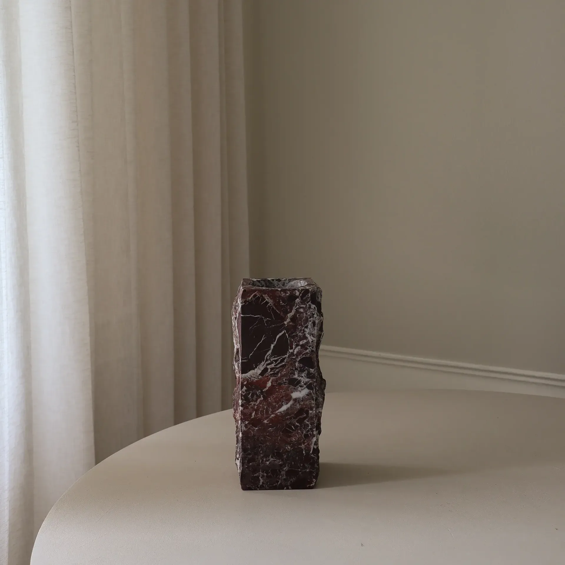 Rosso Levanto Edge marmorvase, Medium, 30 cm Botané