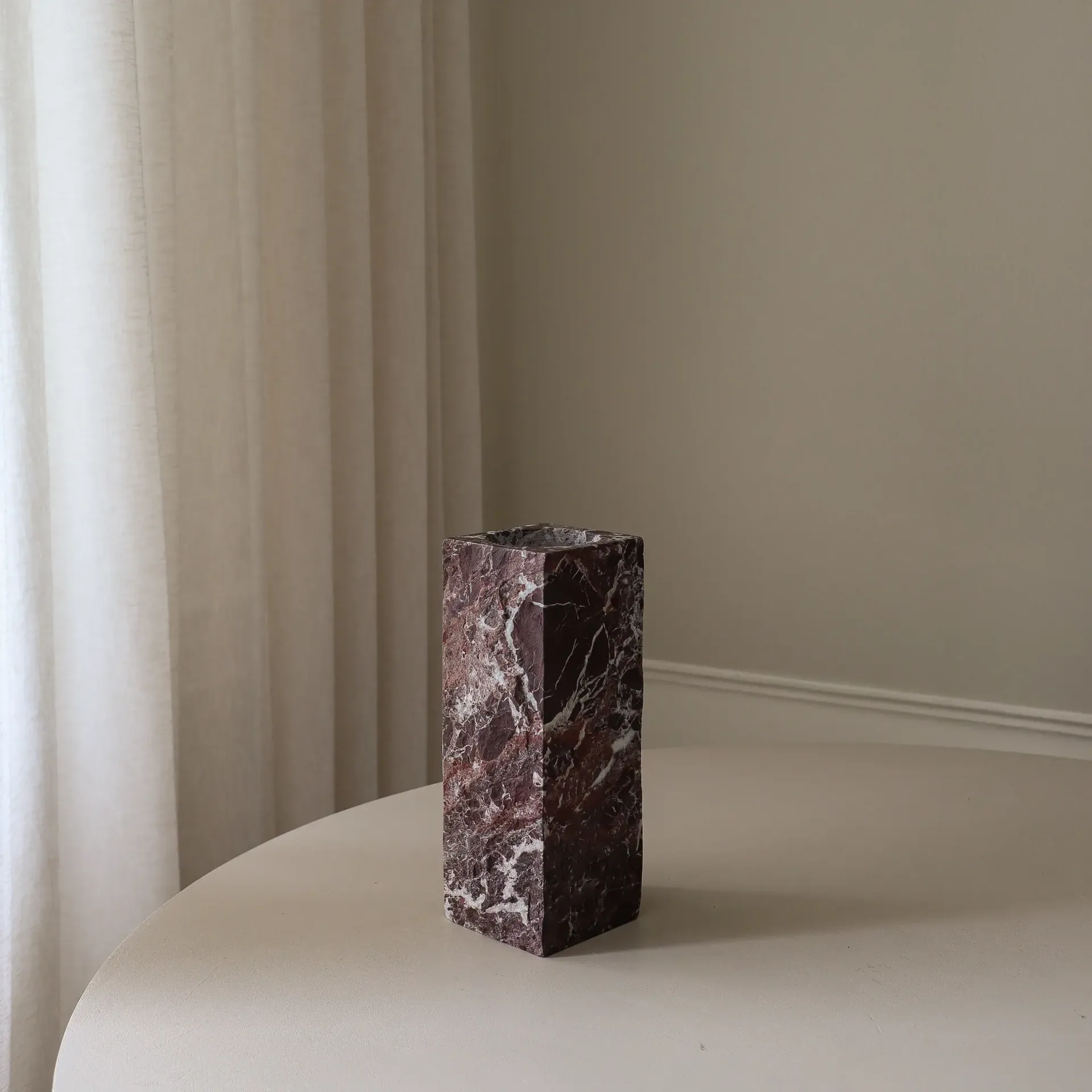 Rosso Levanto Edge marmorvase, Medium, 30 cm Botané