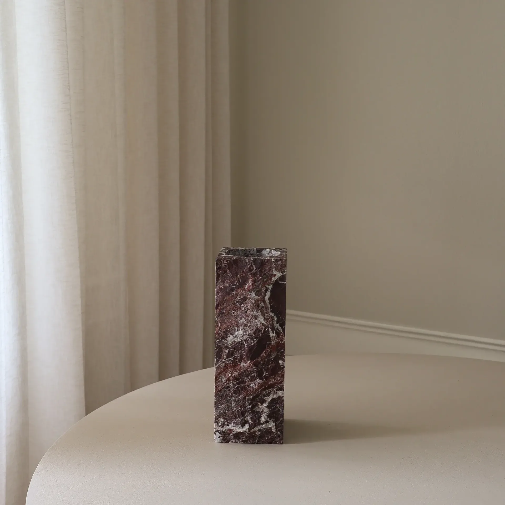 Rosso Levanto Edge marmorvase, Medium, 30 cm Botané